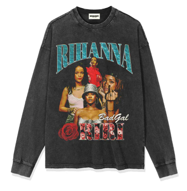 Rihanna Printed Short Sleeve T-Shirt