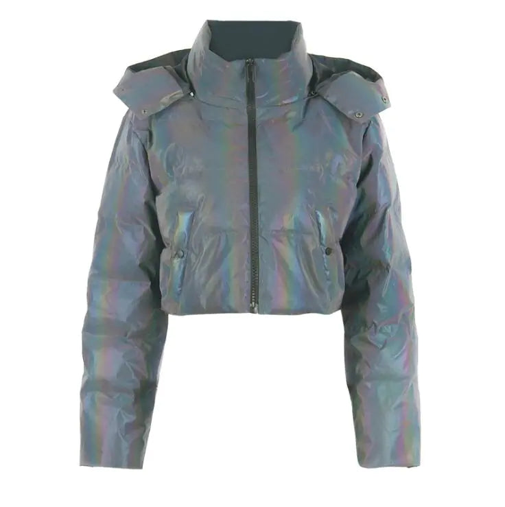 Reflective Jacket, Warm Coat, Women's Cotton Padded Jacket