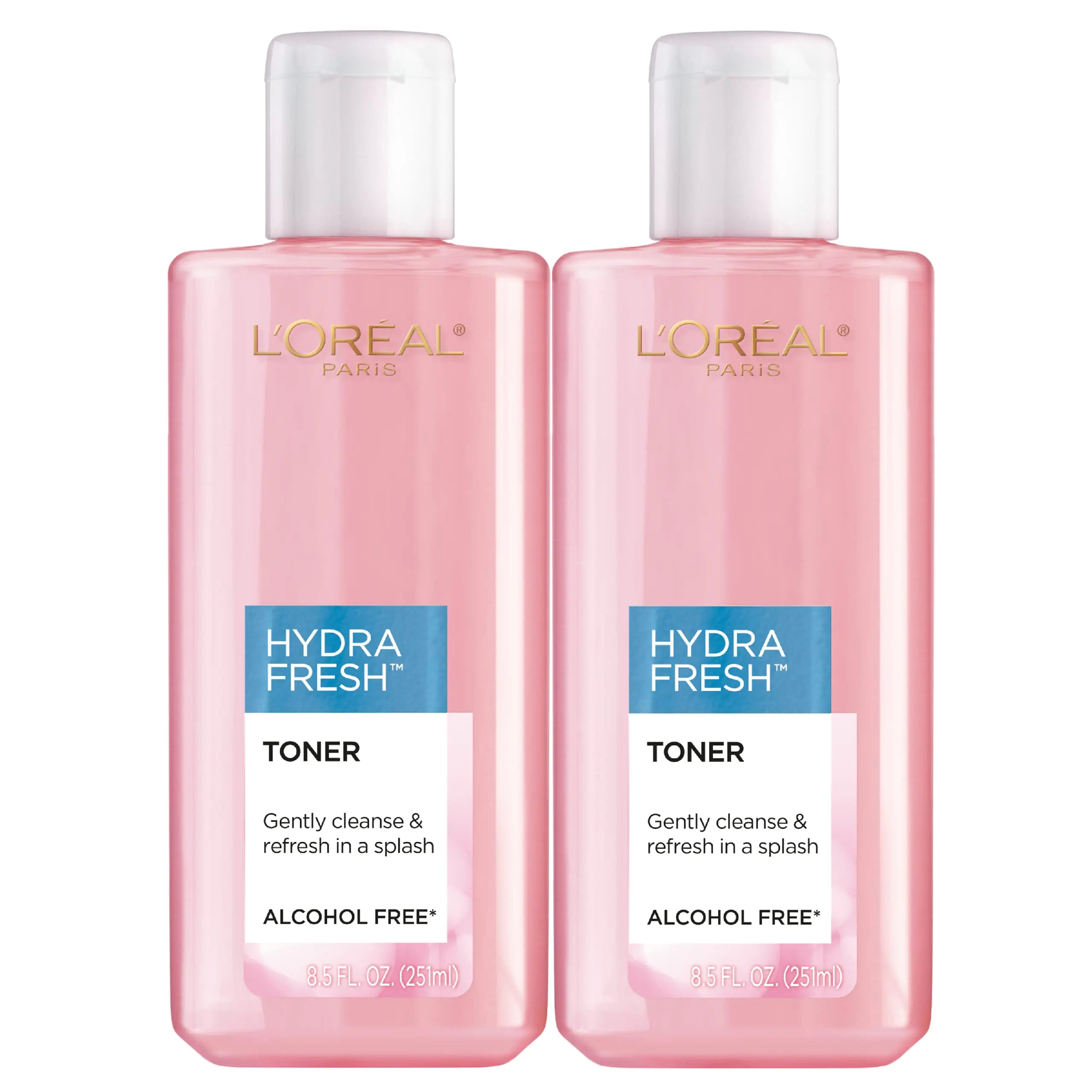 LOreal Paris Skincare HydraFresh Toner Face Toner Alcohol Free Toner with Pro-Vitamin B5 for a Smoother Brighter Complexion 2 Count